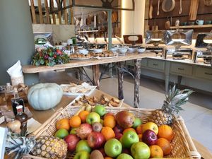 Buffet area at Praso in Crete