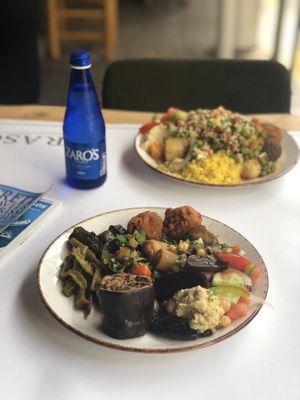 Vegan options from the buffet at Praso in Crete