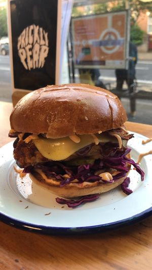 Burger at Golden Fleece in Nottingham