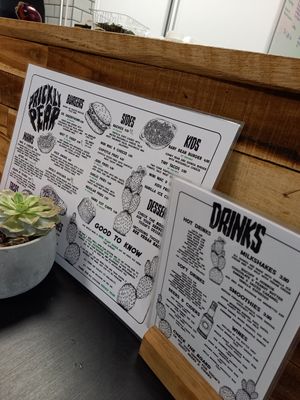 Menu at Golden Fleece in Nottingham