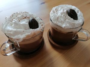 After Eight hot chocolates at Golden Fleece in Nottingham