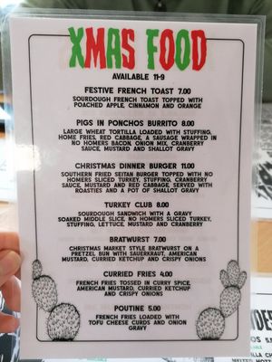 Christmas menu at Golden Fleece in Nottingham