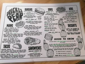 Whole menu at Golden Fleece in Nottingham