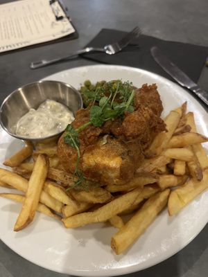 Fish n chips gluten free   at Golden Fleece in Nottingham