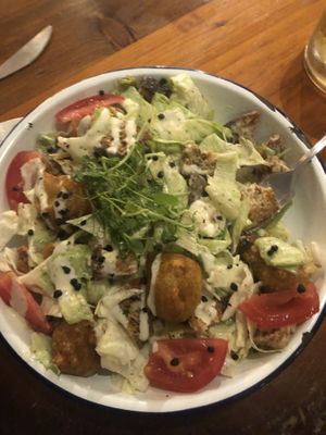 Chick’n Caesar salad  at Golden Fleece in Nottingham