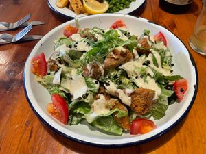 Vegan caesar salad  at Golden Fleece in Nottingham