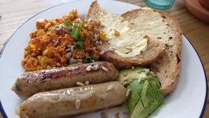 Tofu scramble  at Golden Fleece in Nottingham