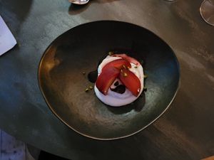 Hibiscus Poached Apples at Saorsa 1875 in Pitlochry