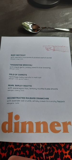 Our menu, July 3rd 2021 at Saorsa 1875 in Pitlochry