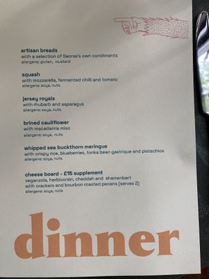 5 course tasting menu at Saorsa 1875 in Pitlochry