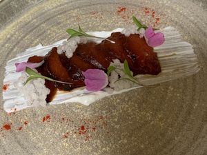 ‘Tuna’ sushi. Takes days to prepare   at Saorsa 1875 in Pitlochry