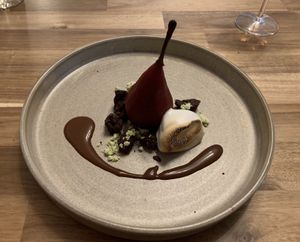 Pear dessert at Saorsa 1875 in Pitlochry