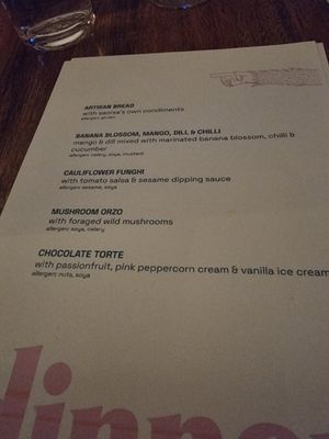 Taster menu first evening including a very rare cauliflower funghi which had been foraged locally. at Saorsa 1875 in Pitlochry