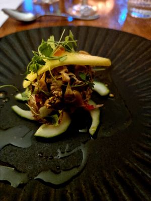 Banana blossom at Saorsa 1875 in Pitlochry