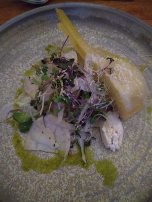 confit fennel and fennel salad. at Saorsa 1875 in Pitlochry