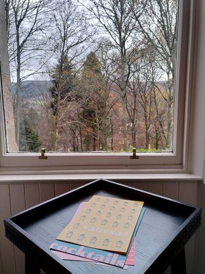 bedroom menus and beautiful views at Saorsa 1875 in Pitlochry