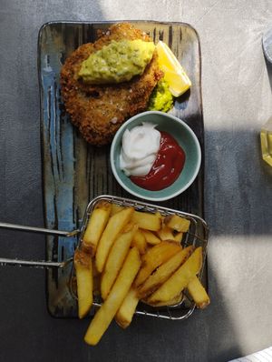 Fish ând chips at Saorsa 1875 in Pitlochry