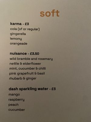 Soft drinks part 1 Sept 2023  at Saorsa 1875 in Pitlochry