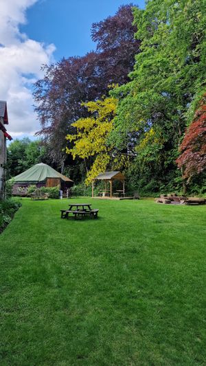 Beautiful grounds with red squirrels and yurt at Saorsa 1875 in Pitlochry