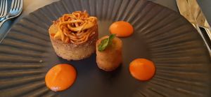 Polenta with cordycep mushrooms at Saorsa 1875 in Pitlochry