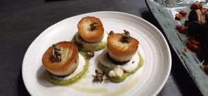 Mushroom 'scallops' at Saorsa 1875 in Pitlochry