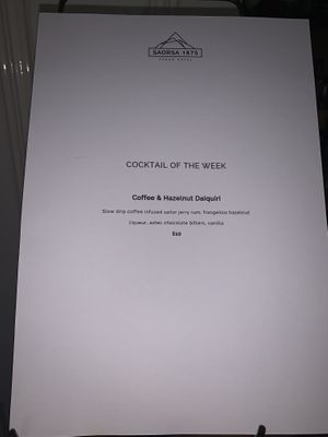 Cocktail at Saorsa 1875 in Pitlochry