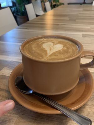 Oat milk latte at Saorsa 1875 in Pitlochry