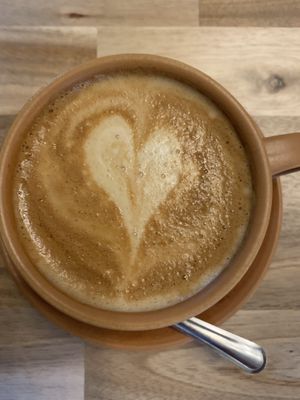 Oat milk latte at Saorsa 1875 in Pitlochry