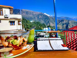 Great View from rooftop at Lhamo's Croissant in Dharamshala