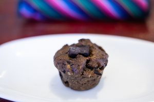 Choco Banana cake - Vegan, Gluten-free and Sugar free. Very successful. I love these. at Lhamo's Croissant in Dharamshala