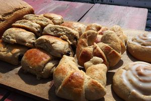 Fresh croissants, still warm from the oven. at Lhamo's Croissant in Dharamshala