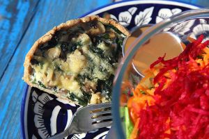 Quiche salad. at Lhamo's Croissant in Dharamshala