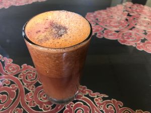 yoga juice  at Lhamo's Croissant in Dharamshala
