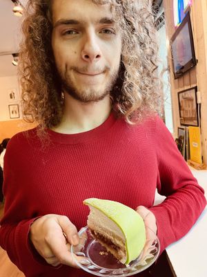 Cutest guy ever with princess cake ♥️👑👸  at VeGofika Göteborg in Gothenburg