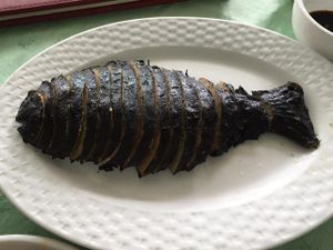 Vegetarian fish, ¥32 at Jin Hai Ge Su Si Guan in Shenzhen