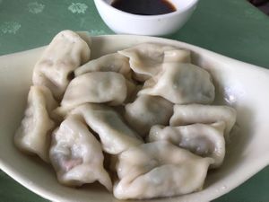 Dumplings, ¥10. at Jin Hai Ge Su Si Guan in Shenzhen