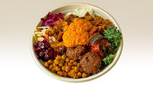 Vegan Falafel Bowl at Olive Kebab Restaurant in Etobicoke