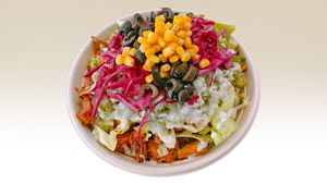 Vegan Mushroom Shawarma Bowl at Olive Kebab Restaurant in Etobicoke