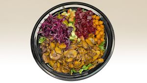 Vegan Mushroom Shawarma Bowl at Olive Kebab Restaurant in Etobicoke