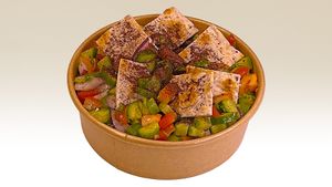 Fattoush Salad at Olive Kebab Restaurant in Etobicoke