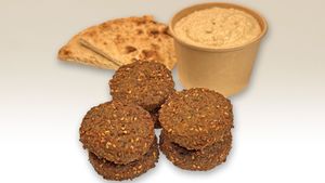 Vegan Falafel with Hummus + Pita at Olive Kebab Restaurant in Etobicoke