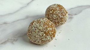 Date Pistachio Balls at Olive Kebab Restaurant in Etobicoke