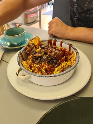 Texas loaded fries at Little Devil's Cafe in Aberystwyth