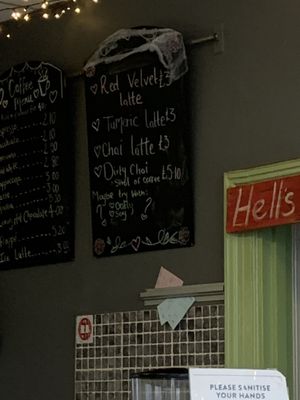 “Maybe try with oat or soy”   at Little Devil's Cafe in Aberystwyth