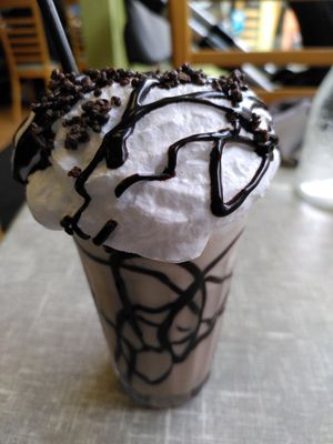 Vegan Crunchie deluxe milkshake (October 2023) at Little Devil's Cafe in Aberystwyth