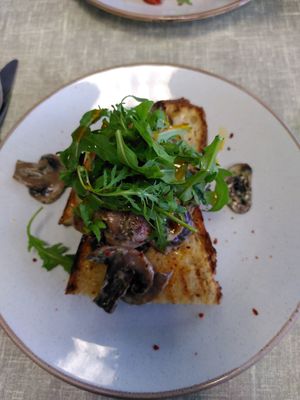 Mushrooms on sourdough (October 2023) at Little Devil's Cafe in Aberystwyth