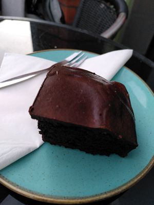 Chocolate cake (February 2024) at Little Devil's Cafe in Aberystwyth