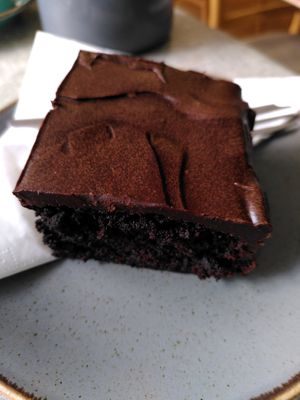 Chocolate cake (June 2024) at Little Devil's Cafe in Aberystwyth