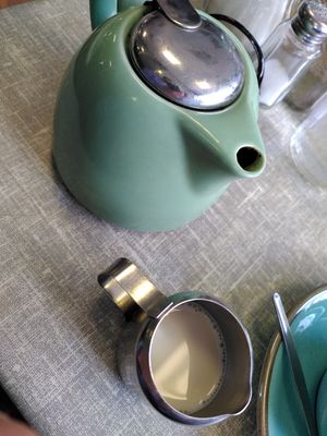 Cup of decaf tea (March 2025) at Little Devil's Cafe in Aberystwyth