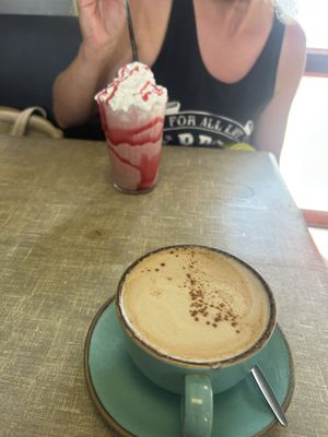 The drinks were delicious   at Little Devil's Cafe in Aberystwyth